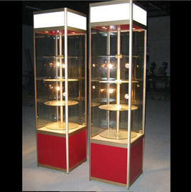 中国 多機能の敏感な店の陳列ケース、ライトが付いているガラス飾り戸棚 サプライヤー
