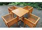 防水庭のテーブルおよび椅子の固体木の庭の家具の安定した耐久財 サプライヤー