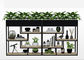敏感なバルコニーの植木鉢の棚、植物の金属の庭は多機能塀に棚に置きます サプライヤー