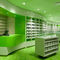 流行の薬学の飾り戸棚、多組合せに棚に置く緑の小売りの薬学 サプライヤー