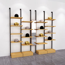 中国 自由な組合せの木の表示ショーケース、簡単な木製の帽子の陳列台 サプライヤー
