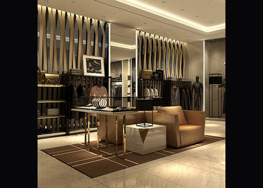 中国 ブランドの人の小売店の衣類の棚は、贅沢な金属ショッピング モールのための棚に着せます サプライヤー