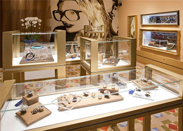 中国 宝石類および付属品のための贅沢な金属およびガラスの接眼レンズの陳列だな サプライヤー