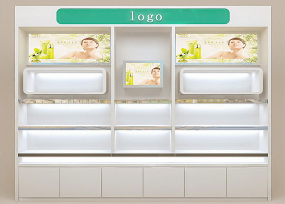 Ecoの末端の店のための友好的な木の化粧品の店の家具の安定した構造